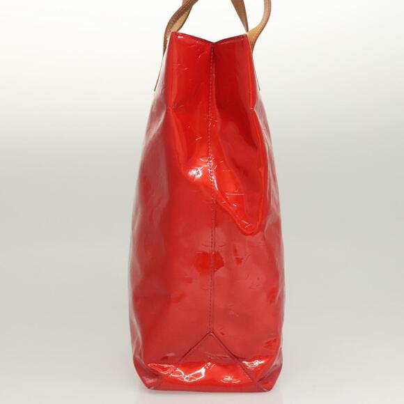 LOUIS VUITTON Monogram Vernis Reade MM Hand Bag Red Rouge M91086 - Picture 5 of 12